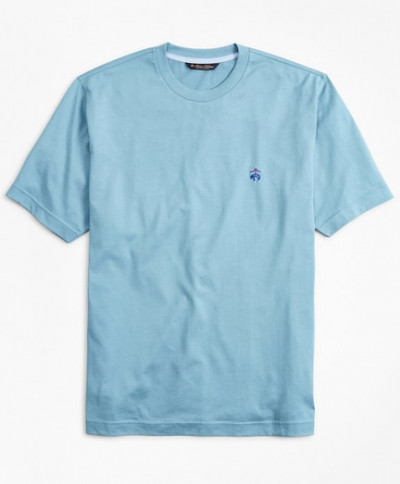 TRIČKO BROOKS BROTHERS KNT ML SUPIMA T-SHIRT PROVINCIALBLUE - Fotografie č. 1