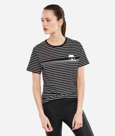 TRIČKO KARL LAGERFELD IKONIK STRIPE T-SHIRT - Fotografia č. 1