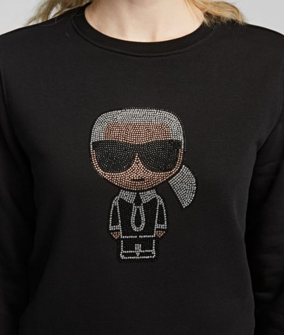 MIKINA KARL LAGERFELD IKONIK RHINESTONE KARL SWEAT - Fotografia č. 5