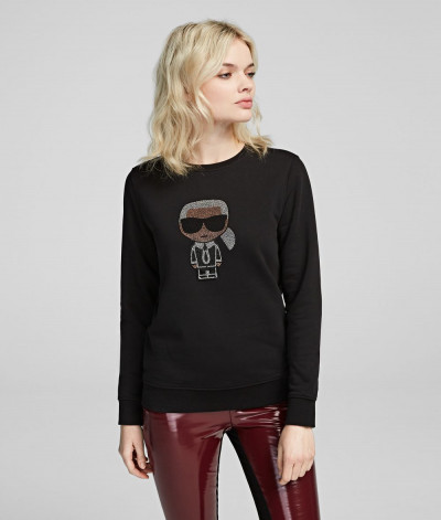 MIKINA KARL LAGERFELD IKONIK RHINESTONE KARL SWEAT - Fotografia č. 1