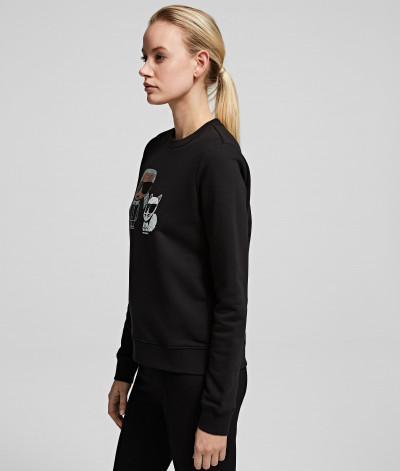 MIKINA KARL LAGERFELD IKONIK RHINESTONE SWEAT - Fotografia č. 3