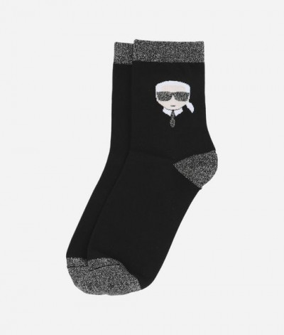 PONOŽKY KARL LAGERFELD K/IKONIK KARL SOCKS - Fotografia č. 1