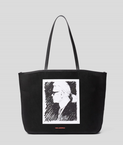 TAŠKA KARL LAGERFELD KARL LEGEND CANVAS TOTE - Fotografie č. 3