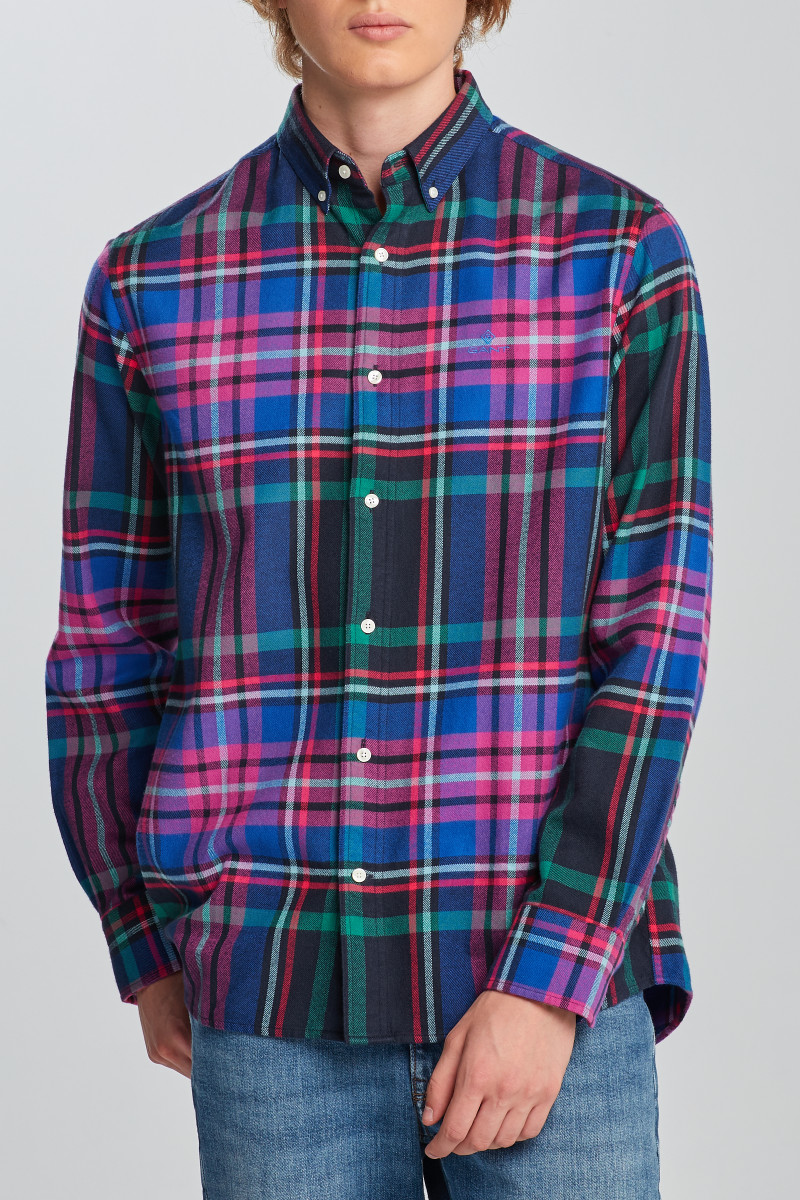 KOŠILE GANT D2. SCALED UP FLANNEL REG BD NAVY GANT CZ