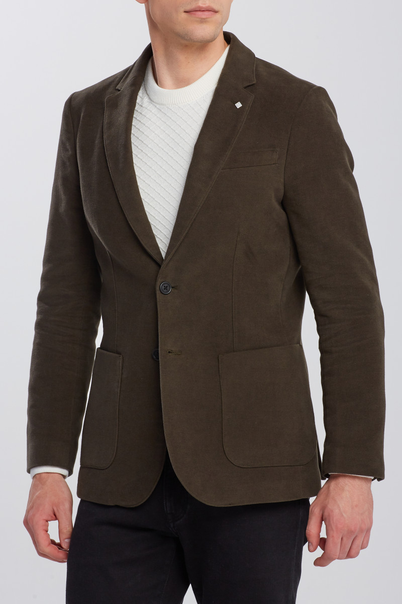 SAKO GANT D2. SLIM MOLESKIN BLAZER moss green GANT CZ