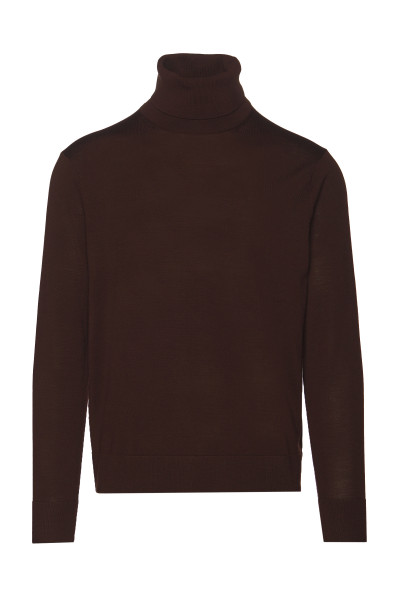 SVETER BROOKS BROTHERS SWT WL EASY CARE TNK NEW MILK CHOCOLATE - Fotografia č. 1