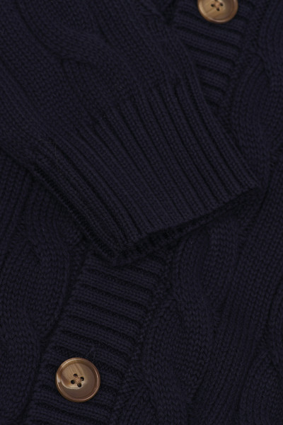 SVETER BROOKS BROTHERS SWT ML BTTN MOCK NECK CARDI NAVY BLAZER - Fotografia č. 2