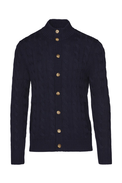 SVETER BROOKS BROTHERS SWT ML BTTN MOCK NECK CARDI NAVY BLAZER - Fotografia č. 1