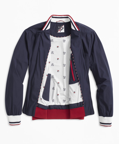 BUNDA BROOKS BROTHERS BROOKS BROTHERS X FILA STADIUM JACKET NAVY BLAZER - Fotografia č. 5