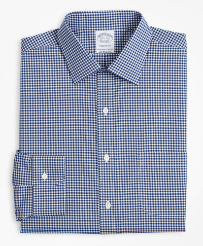 KOŠILE BROOKS BROTHERS DS OG NI SBCLTH AIN RGNT GINGNAVY - Fotografie č. 1