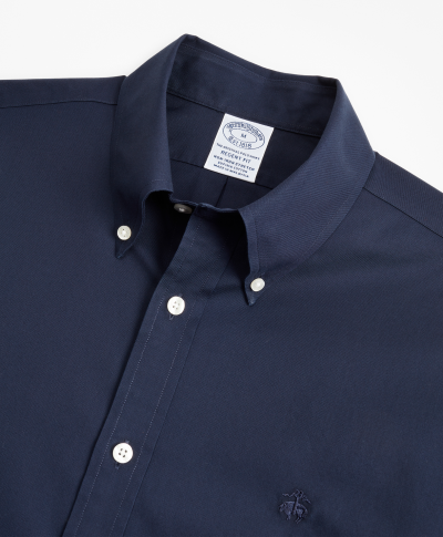 KOŠEĽA BROOKS BROTHERS SPT ML NI STRETCH PINPOINT SOLID REGENT NAVYBLZR - Fotografia č. 2