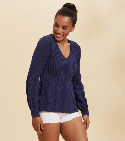 SVETR ODD MOLLY STAY GROUNDED V/NECK SWEATER - Fotografie č. 1