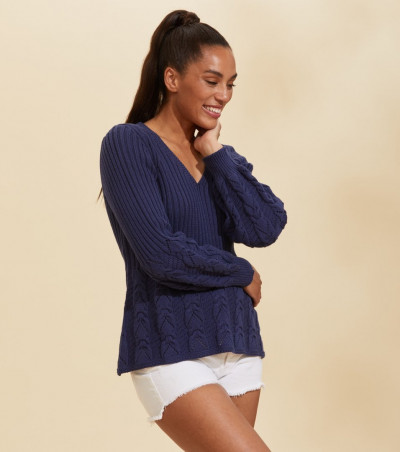 SVETR ODD MOLLY STAY GROUNDED V/NECK SWEATER - Fotografie č. 5