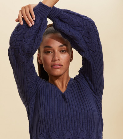 SVETR ODD MOLLY STAY GROUNDED V/NECK SWEATER - Fotografie č. 7