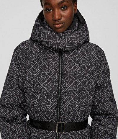 KABÁT KARL LAGERFELD REVERSIBLE PRINTED DOWN COAT - Kép 5