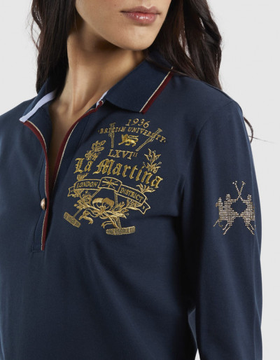 POLOKOŠILE LA MARTINA WOMAN POLO L/S PIQUET STRETCH - Fotografie č. 4
