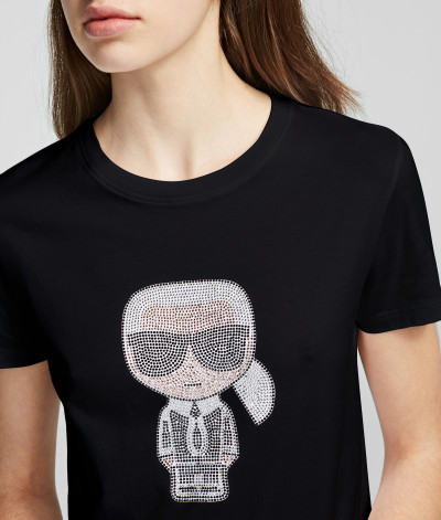 TRIČKO KARL LAGERFELD IKONIK RHINESTONE KARL T-SHIRT - Fotografia č. 5