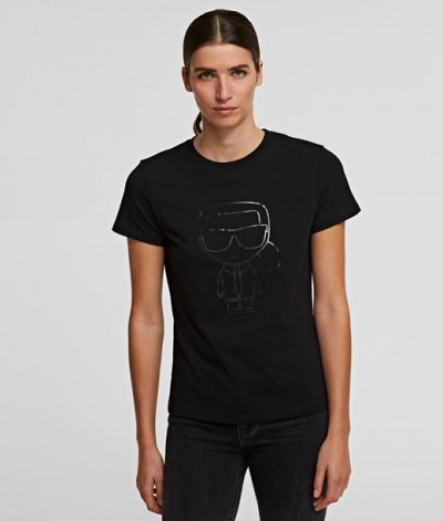 TRIČKO KARL LAGERFELD IKONIK KARL OUTLINE T-SHIRT - Fotografia č. 1