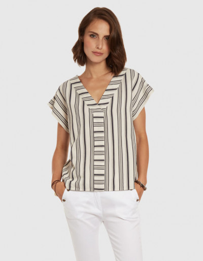 BLÚZKA LA MARTINA WOMAN BLOUSE VISCOSE TWILL - Fotografia č. 1