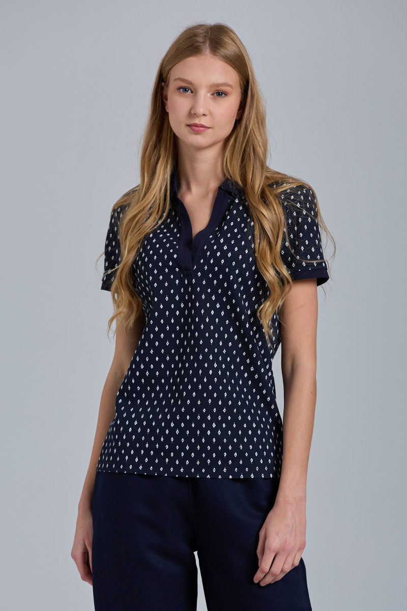 E-shop POLOKOŠILE GANT D1. DESERT JEWEL PRINT SS PIQUE EVENING BLUE