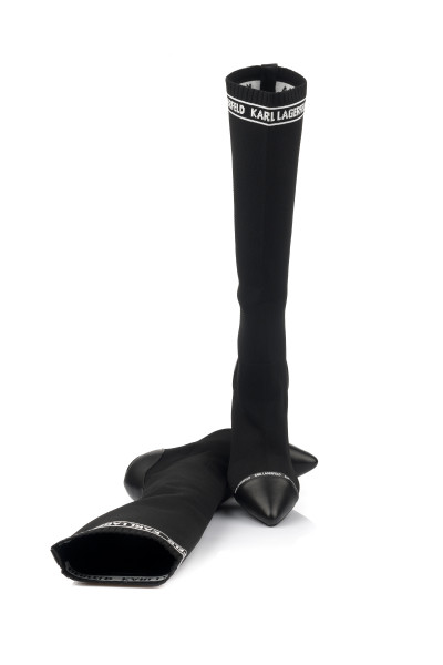 ČIŽMY KARL LAGERFELD PANDORA HI LEG KNIT BOOT - Fotografia č. 2