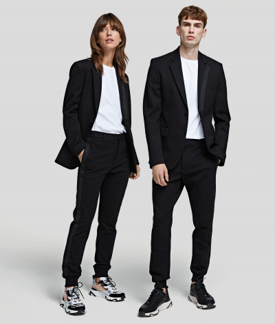 NOHAVICE KARL LAGERFELD UNISEX PUNTO PANTS W/ LOGO - Fotografia č. 1