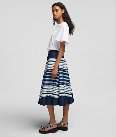SZOKNYA KARL LAGERFELD PRINTED UMBRELLA STRIPE SKIRT - Kép 3