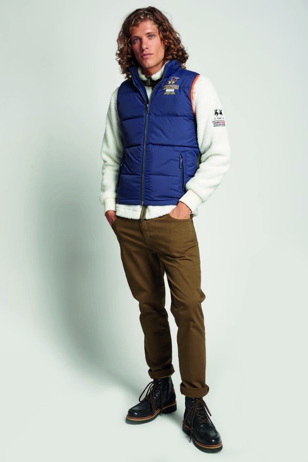 La Martina Blue Polyamide Men's Vest main image 1