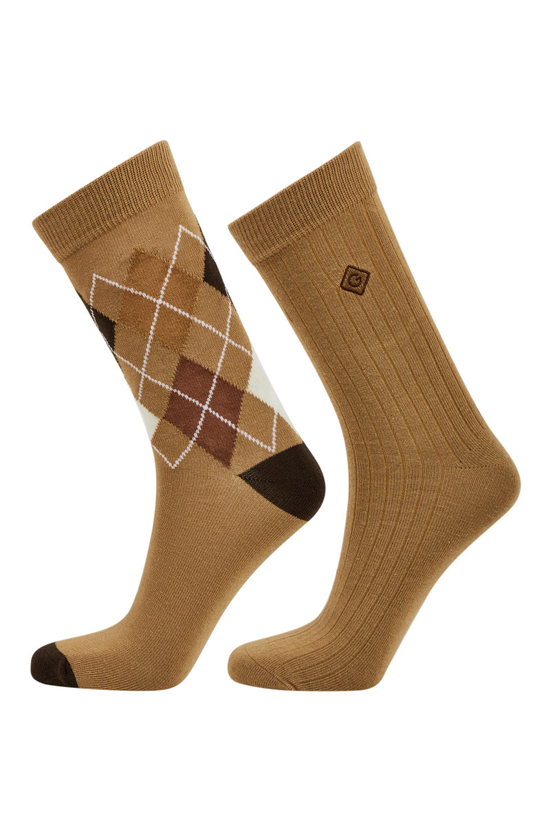Gant Women Khaki Patterned Ankle Length Socks (Pack of 1)