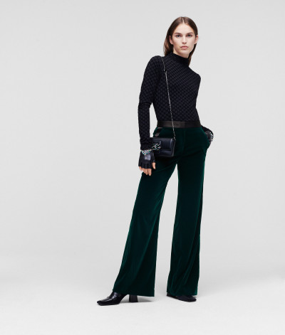 KALHOTY KARL LAGERFELD VELVET PANTS - Fotografie č. 4