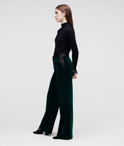 NOHAVICE KARL LAGERFELD VELVET PANTS - Fotografia č. 2