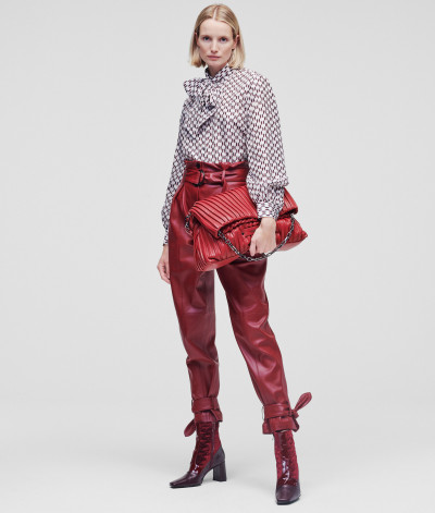 ING KARL LAGERFELD KL MONOGRAM SILK SHIRT W/BOW - Kép 4