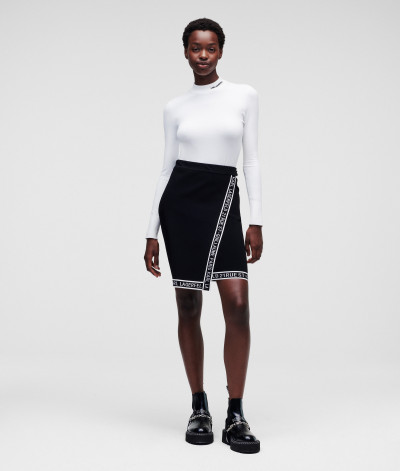 SZOKNYA KARL LAGERFELD LOGO WRAP KNIT SKIRT - Kép 1