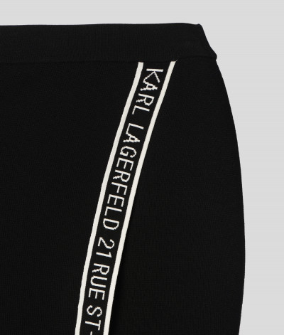 SZOKNYA KARL LAGERFELD LOGO WRAP KNIT SKIRT - Kép 8