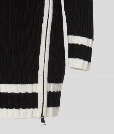 SVETR KARL LAGERFELD LONG LOGO SWEATER W/ ZIP - Fotografie č. 8