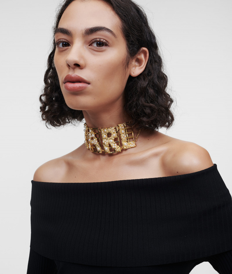 ŠATY KARL LAGERFELD FOLDED NECKLINE DRESS BLACK VERMONT SK