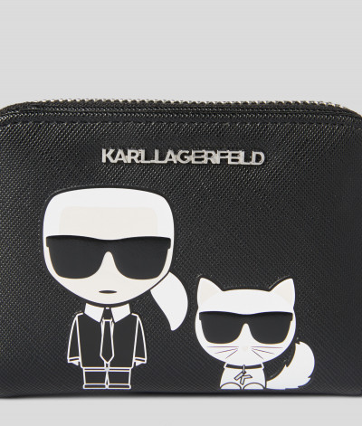 PEŇAŽENKA KARL LAGERFELD K/IKONIK SM FOLDED ZIP WALLET - Fotografia č. 4