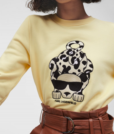 MELEGÍTŐ FELSŐ KARL LAGERFELD BIG IKONIK ANIMAL SWEAT - Kép 5