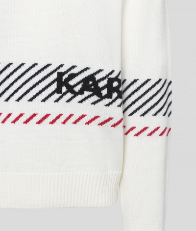 SVETER KARL LAGERFELD UNISEX CHECK SWEATER - Fotografia č. 8
