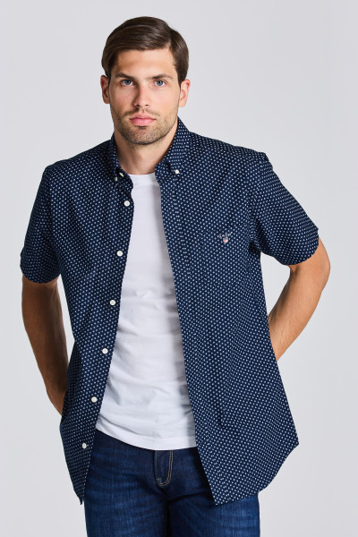 KOŠILE GANT D2.REG OXFORD MICRO PRINT SS BD - Fotografie č. 1