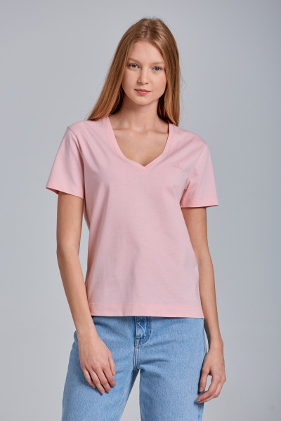 TRIČKO GANT ORIGINAL V-NECK SS T-SHIRT - Fotografie č. 1