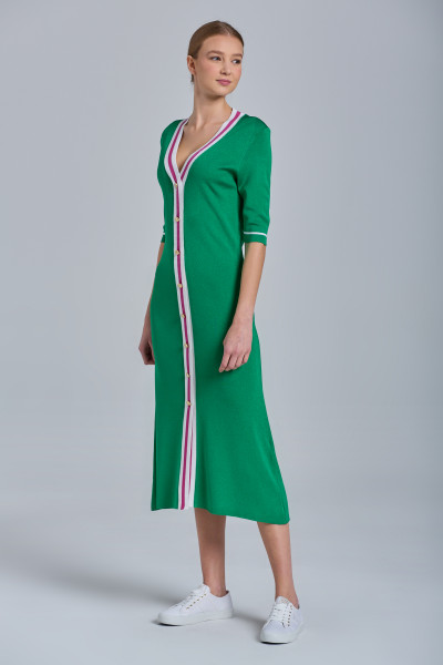 ŠATY GANT D1. CONTRAST BORDER CARDIGAN DRESS - Fotografia č. 1