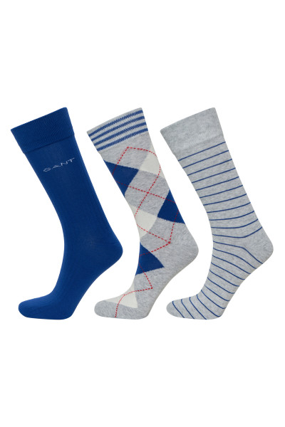 PONOŽKY GANT ARGYLE SOCKS 3-PACK GIFT BOX - Fotografie č. 1