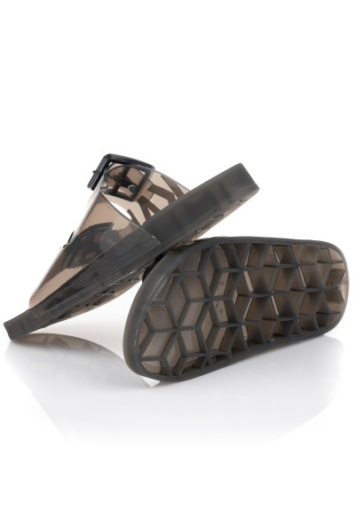 PAPUCS KARL LAGERFELD JELLY STRAP DOUBLE BUCKLE SANDAL - Kép 4