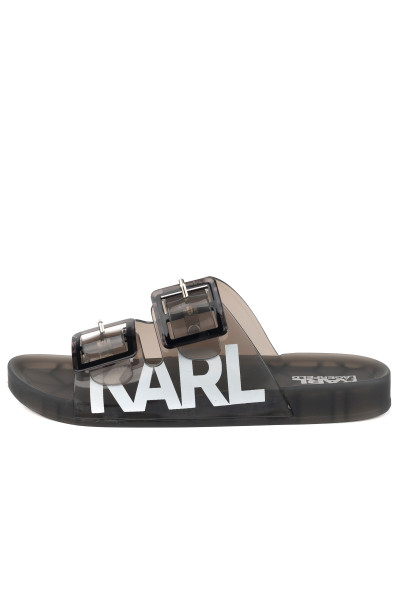 PAPUCS KARL LAGERFELD JELLY STRAP DOUBLE BUCKLE SANDAL - Kép 5