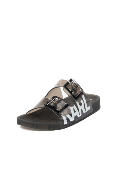 PAPUCS KARL LAGERFELD JELLY STRAP DOUBLE BUCKLE SANDAL - Kép 6