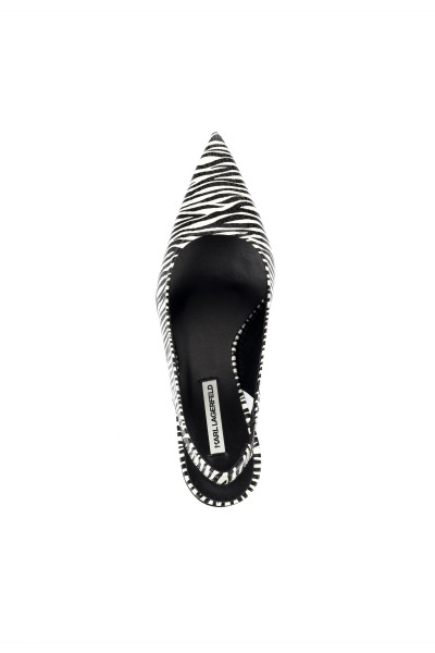 LODIČKY KARL LAGERFELD AMULET SHARP TOE SLINGBACK - Fotografie č. 7