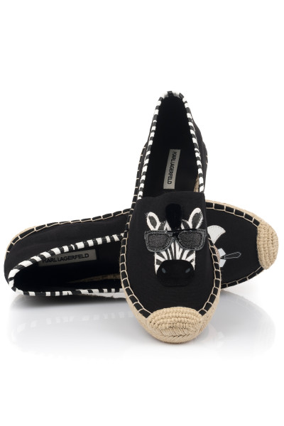 ESPADRILKY KARL LAGERFELD KAMINI KARNIMAL ZEBRA SLIP - Fotografia č. 2