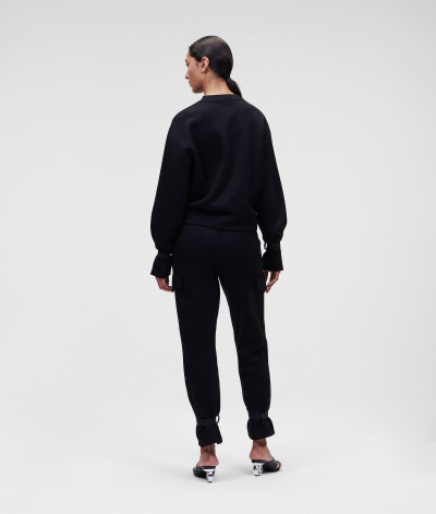 NADRÁG KARL LAGERFELD JERSEY PANTS W/ TIE CUFFS - Kép 4