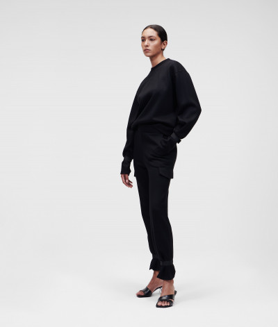 NADRÁG KARL LAGERFELD JERSEY PANTS W/ TIE CUFFS - Kép 3